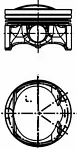Поршень двигателя KOLBENSCHMIDT BS79417 Поршень двигателя KOLBENSCHMIDT BS79417