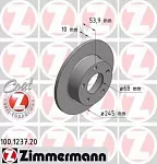 Тормозной диск ZIMMERMANN BS136377