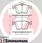 Тормозные накладки ZIMMERMANN BS149155 Тормозные накладки ZIMMERMANN BS149155