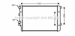 Радиатор охлаждения двигателя AVA BS89753