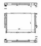 Радиатор охлаждения двигателя NRF BS91872 Радиатор охлаждения двигателя NRF BS91872