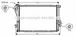 Радиатор охлаждения двигателя AVA BS90095