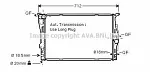 Радиатор охлаждения двигателя AVA BS91574