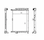 Радиатор охлаждения двигателя NRF BS91669