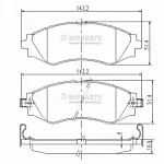 Тормозные колодки NIPPARTS Передние BS142801