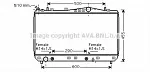 Радиатор охлаждения двигателя AVA BS90998