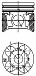 Поршень двигателя KOLBENSCHMIDT BS79453 Поршень двигателя KOLBENSCHMIDT BS79453