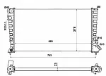 Радиатор охлаждения двигателя NRF BS89784