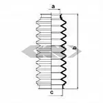 Пыльник рулевой рейки (тяги) SPIDAN BS120110