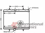 Радиатор охлаждения двигателя VAN WEZEL BS91031