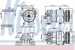 Компрессор кондиционера NISSENS BS97705