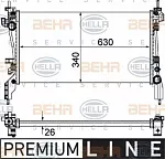 Радиатор охлаждения двигателя HELLA BS92031 Радиатор охлаждения двигателя HELLA BS92031