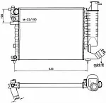 Радиатор охлаждения двигателя NRF BS89707