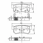 Тормозные накладки NIPPARTS BS146014