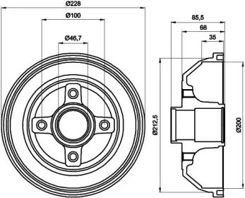 Тормозной барабан Textar BS274711 Тормозной барабан Textar BS274711