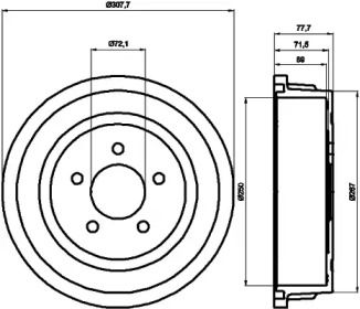 Тормозной барабан Textar BS274943