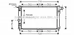 Радиатор охлаждения двигателя AVA BS90315