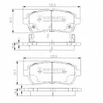Тормозные колодки NIPPARTS Передние BS143350 Тормозные колодки NIPPARTS Передние BS143350