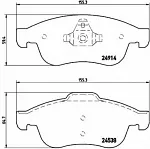 Тормозные колодки BREMBO Передние BS144250 Тормозные колодки BREMBO Передние BS144250