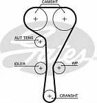Ремень ГРМ GATES BS95206