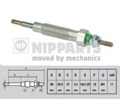 Свеча накала NIPPARTS BS280874
