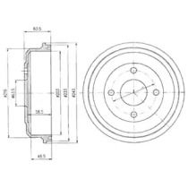 Тормозной барабан Delphi BS274566
