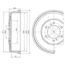 Тормозной барабан Delphi BS274851 Тормозной барабан Delphi BS274851