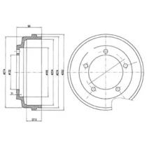 Тормозной барабан Delphi BS274843 Тормозной барабан Delphi BS274843
