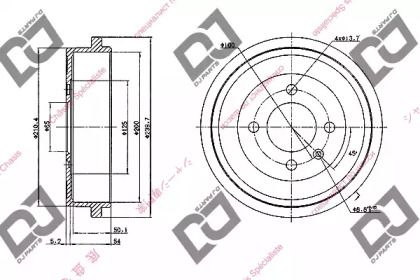 Задний тормозной барабан Dj Parts BS274719