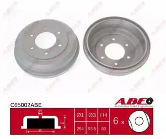 Задний тормозной барабан ABE BS274740 Задний тормозной барабан ABE BS274740