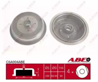 Задний тормозной барабан ABE BS274041