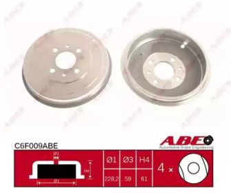 Задний тормозной барабан ABE BS273897