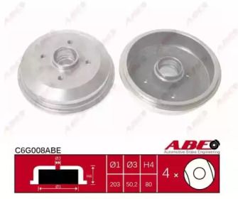 Задний тормозной барабан ABE BS274008