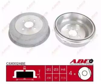 Задний тормозной барабан ABE BS273992