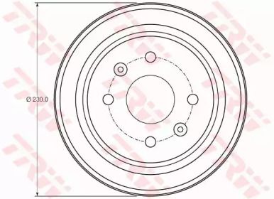 Тормозной барабан TRW BS274021 Тормозной барабан TRW BS274021