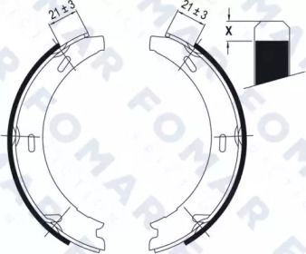 Тормозные колодки ручника Fomar Friction BS232631