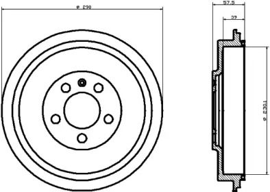 Тормозной барабан Mintex BS274839 Тормозной барабан Mintex BS274839