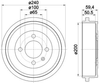 Тормозной барабан Mintex BS274585 Тормозной барабан Mintex BS274585