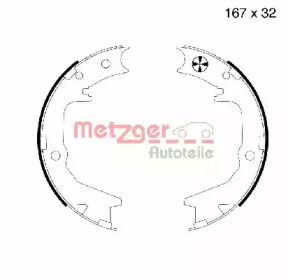 Тормозные колодки ручника Metzger BS233505